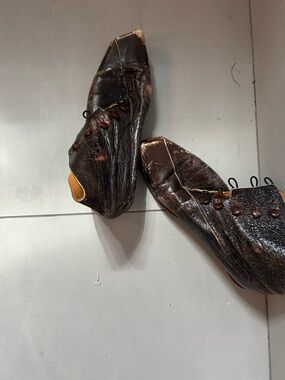 Cydwok Brown Leather women’s   Lace-Up distressed leather ankle boots